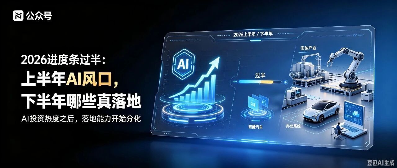 2026进度条过半：上半年AI风口，下半年哪些真落地